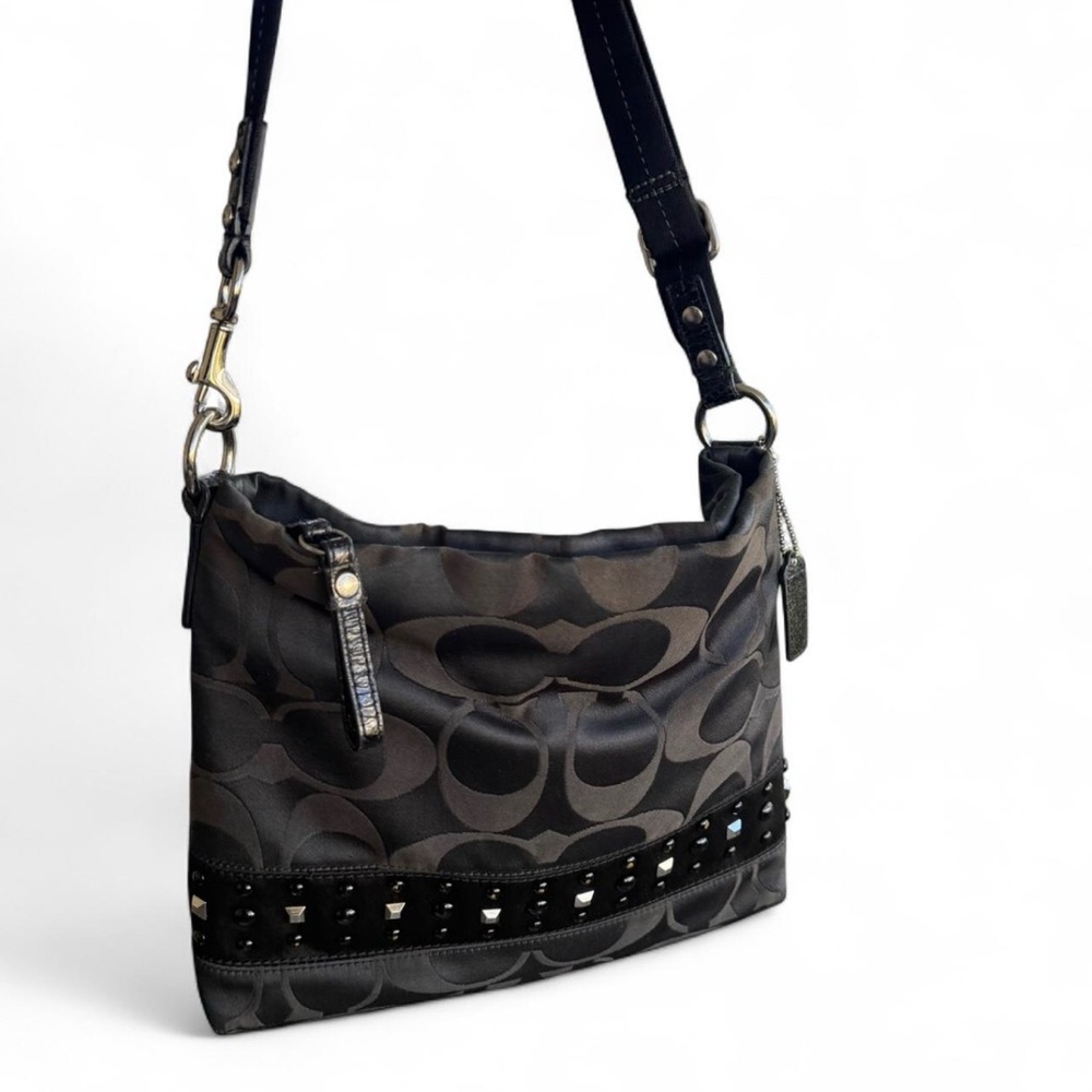 Coach Black Monogram Shoulder Bag